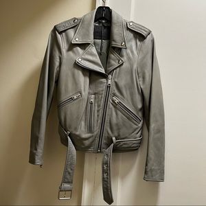 Allsaints Balfern Leather Biker Jacket US 8